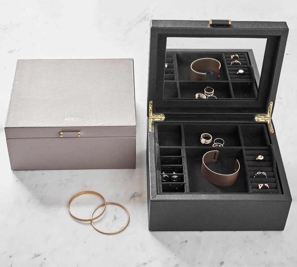 Quinn Leather Jewellery Storage Collection Pottery Barn Australia